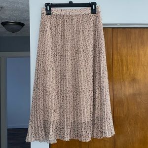 Pleated Maxi Skirt High Waisted | EXLURA Women’s Chiffon Long Skirt